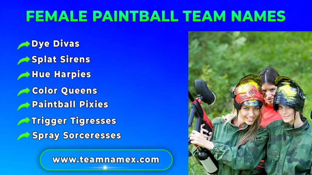 Female Paintball Team Names