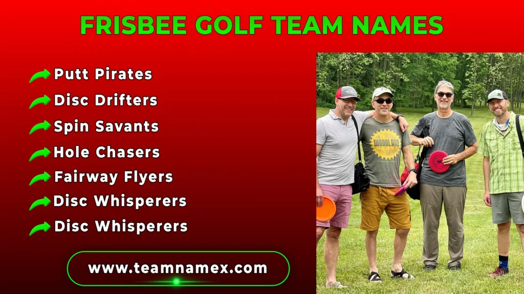 Frisbee Golf Team Names