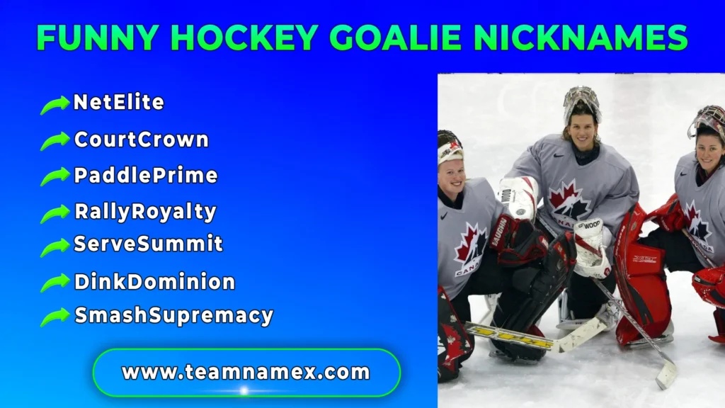 Funny Hockey Goalie Nicknames