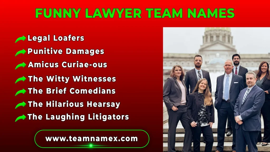 Funny Lawyer Team Names