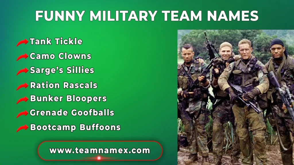 Funny Military Team Names