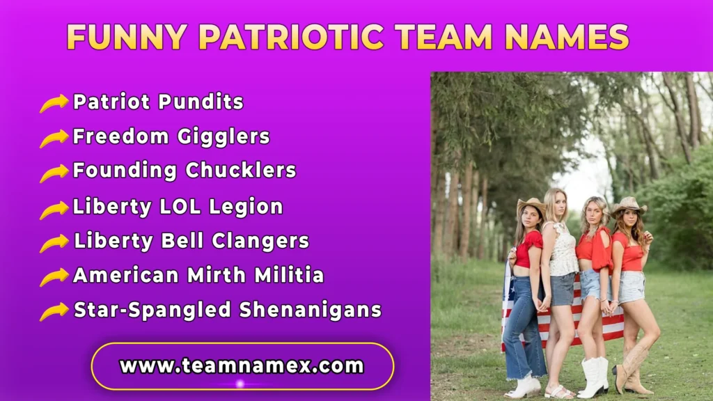 Funny Patriotic Team Names