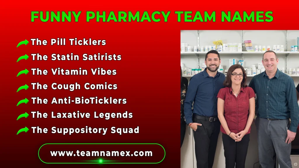 Funny Pharmacy Team Names