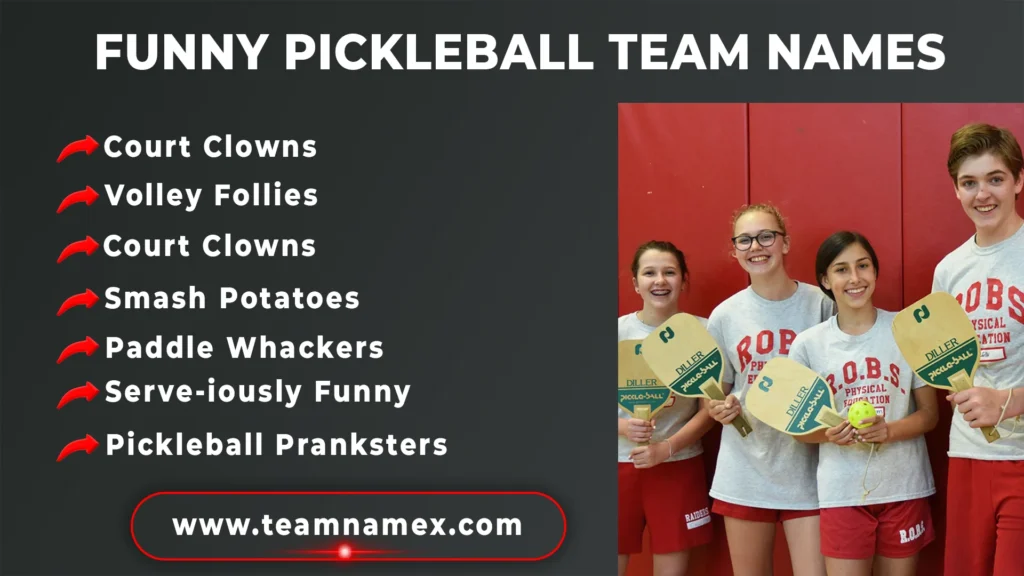 Funny Pickleball Team Names