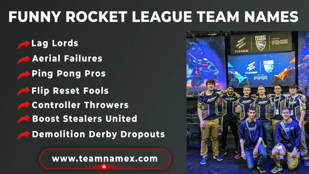 Funny Rocket League Team Names