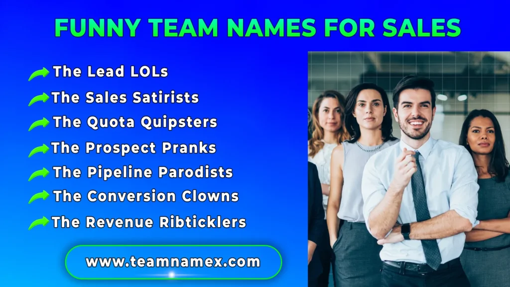 Funny Team Names for Sales