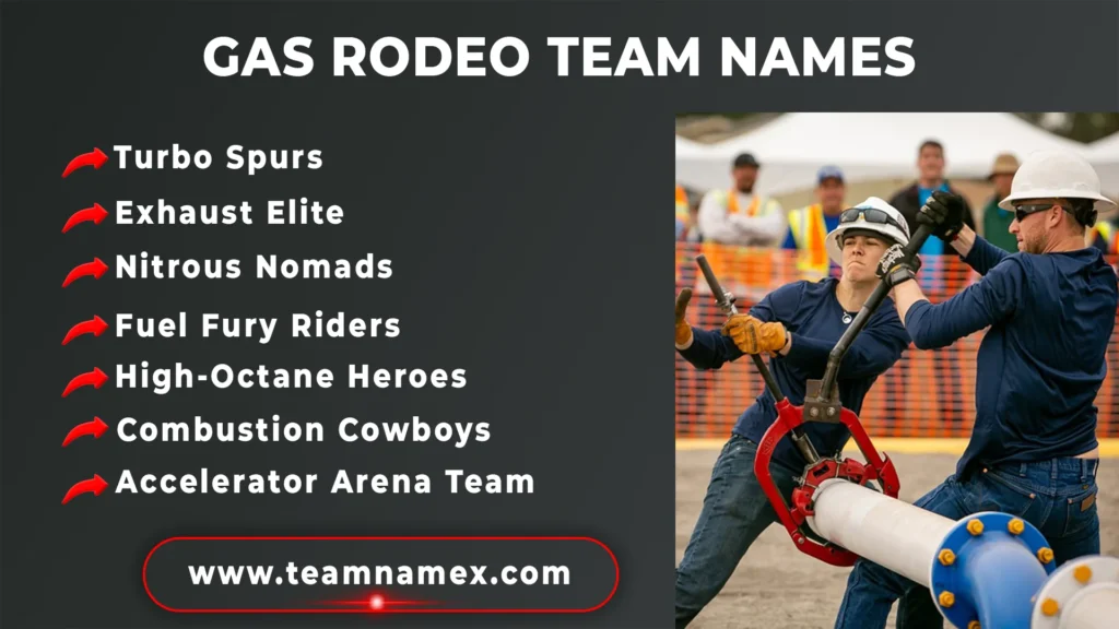 Gas Rodeo Team Names