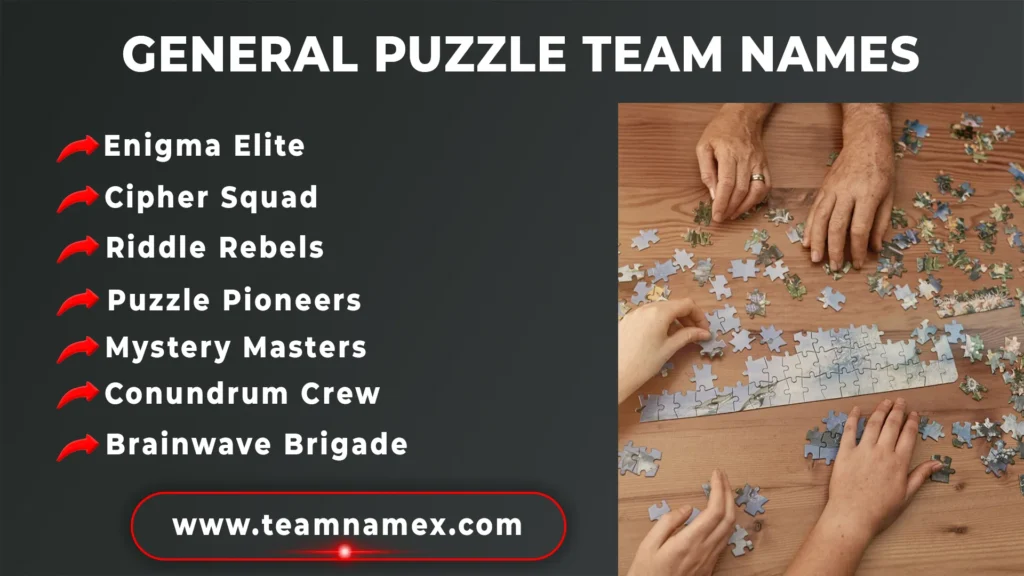 General Puzzle Team Names