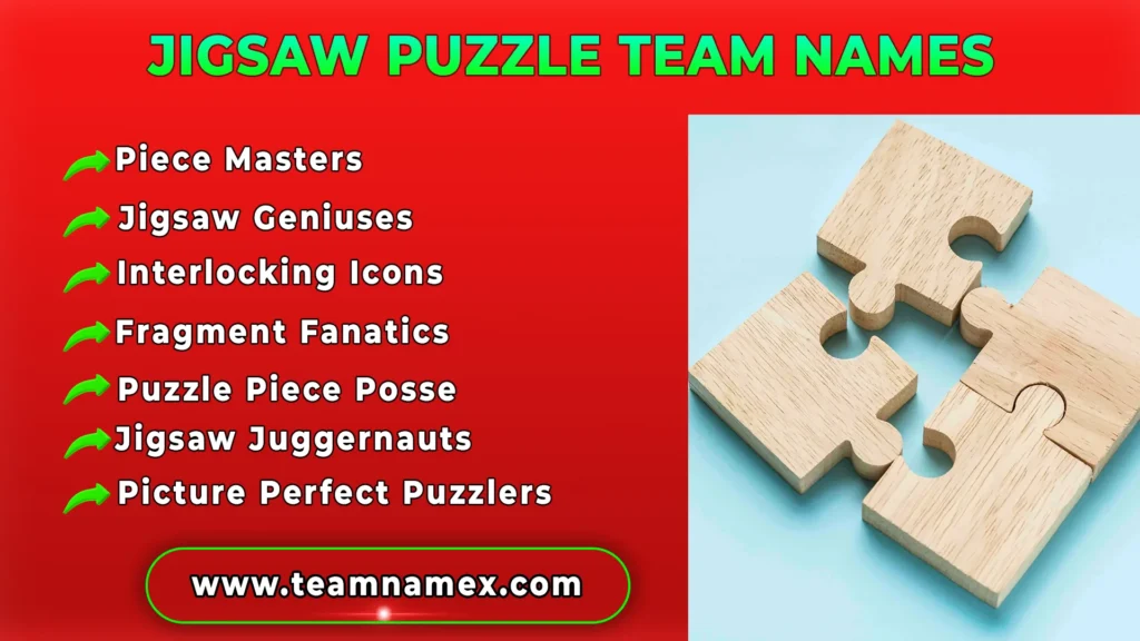 Jigsaw Puzzle Team Names