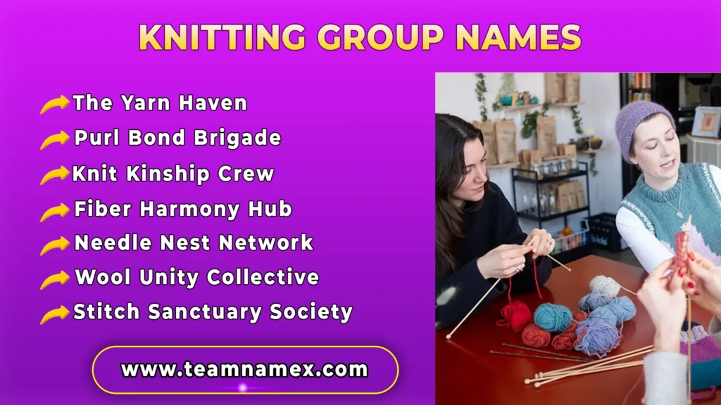 Knitting Group Names