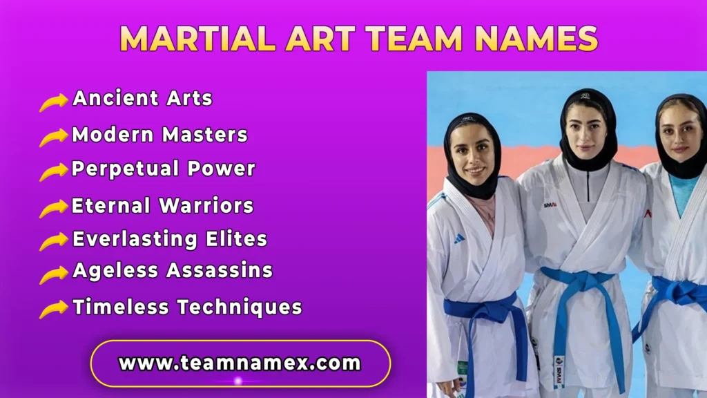 Martial Art Team Names