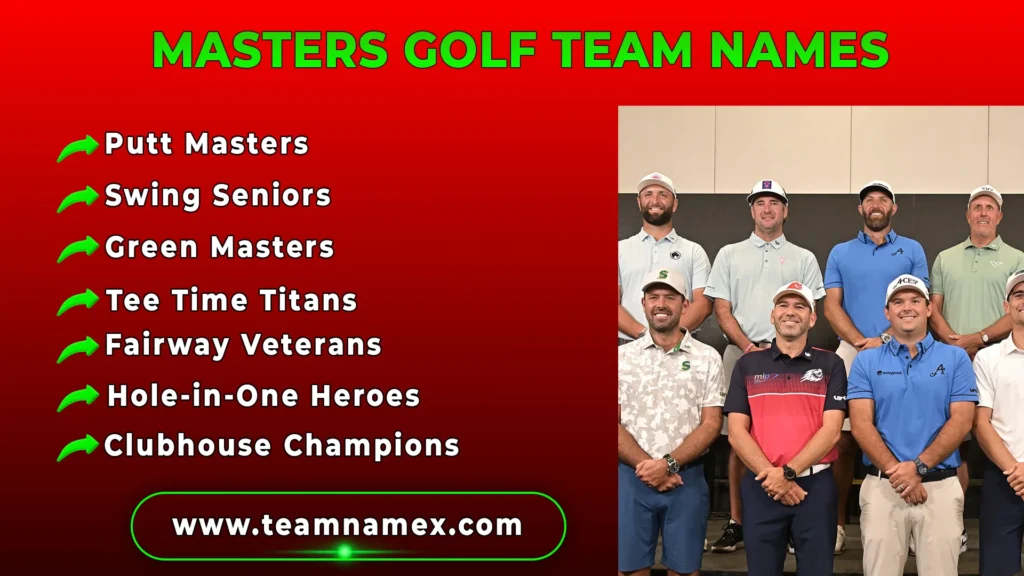 Masters Golf Team Names