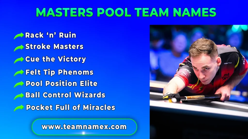 Masters Pool Team Names