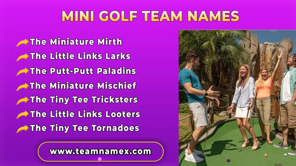 Mini Golf Team Names