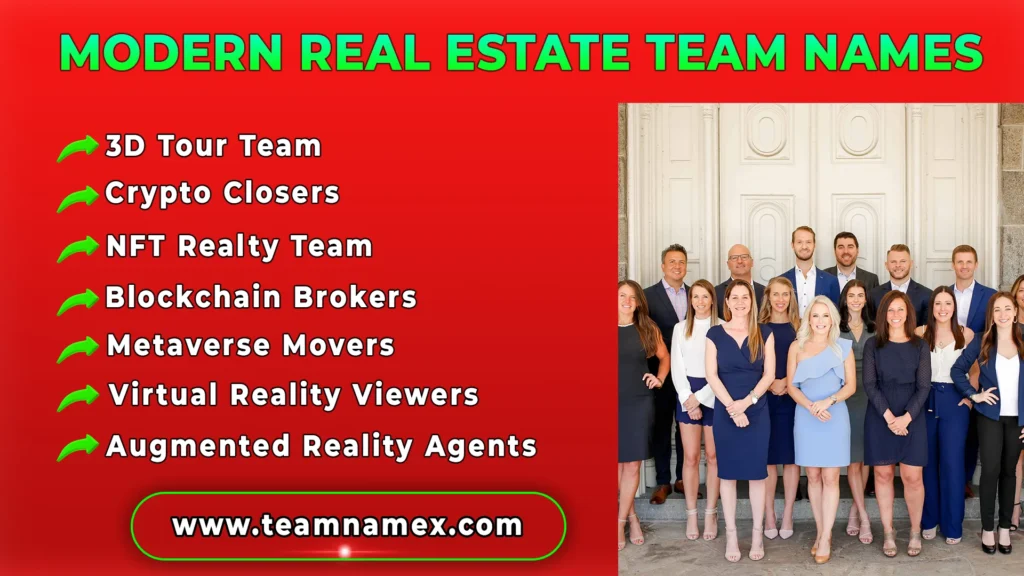 Modern Real Estate Team Names