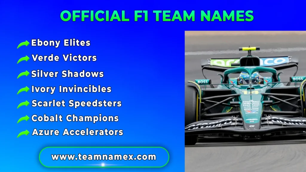 Official F1 Team Names