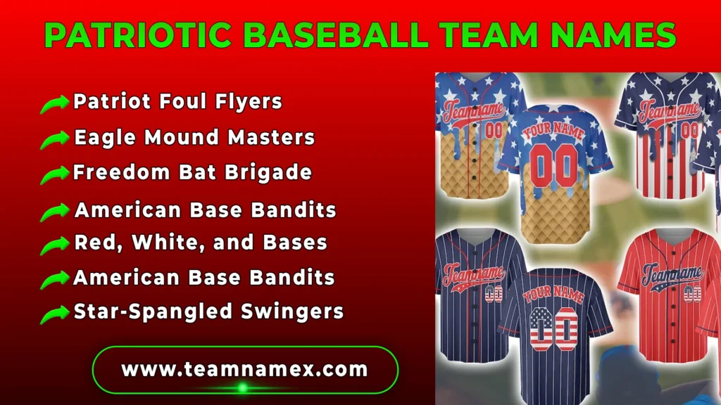 Patriotic Baseball Team Names