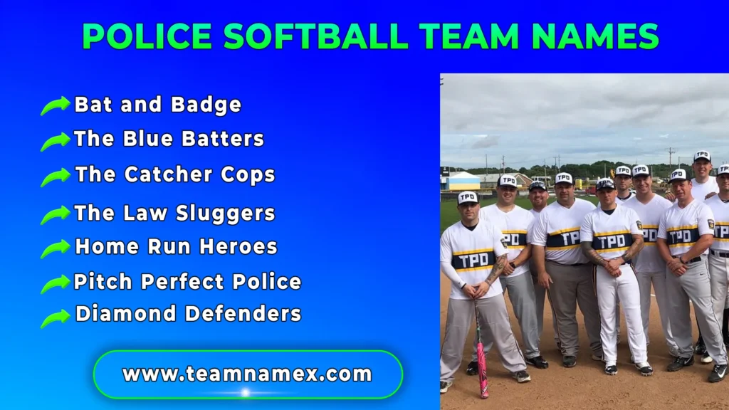 Police Softball Team Names
