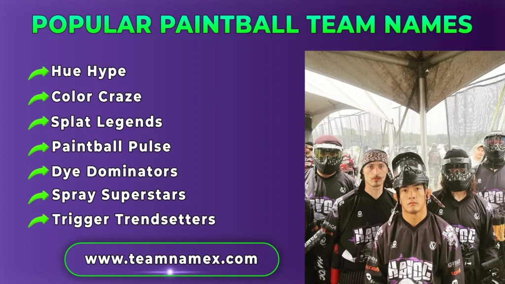 Popular Paintball Team Names