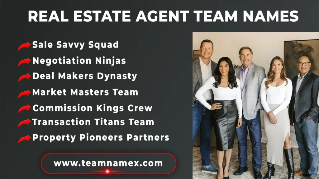 Real Estate Agent Team Names