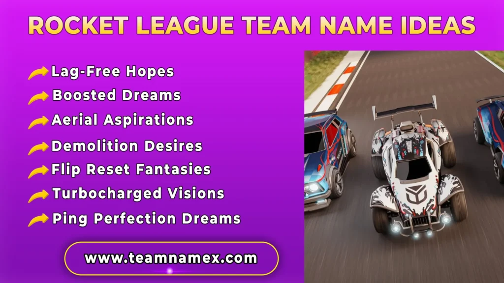Rocket League Team Name Ideas