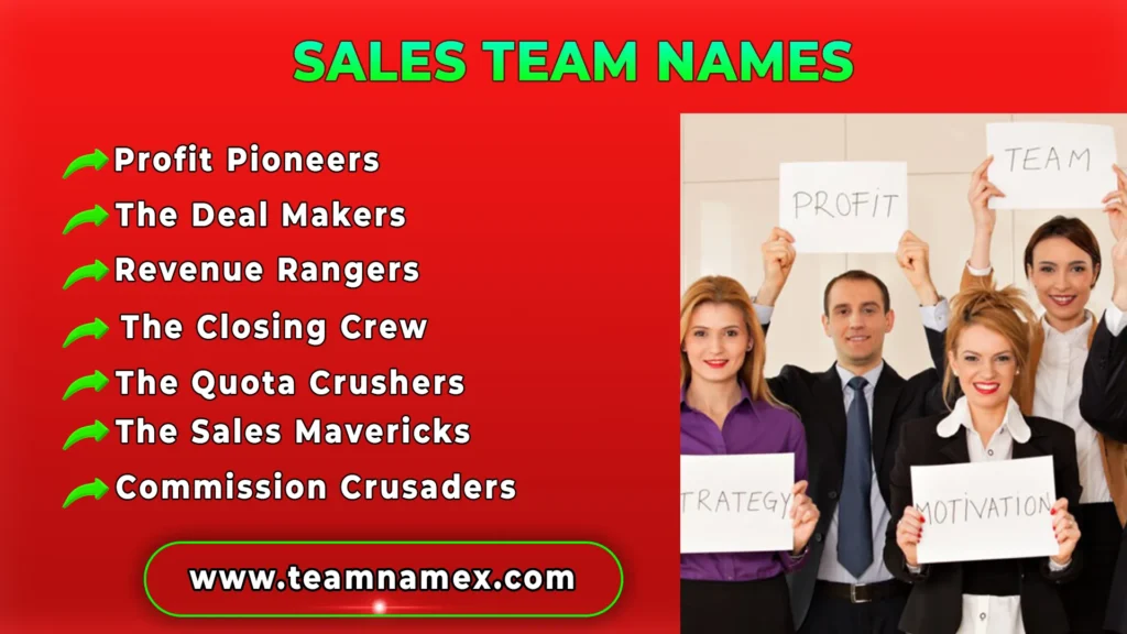 Sales Team Names