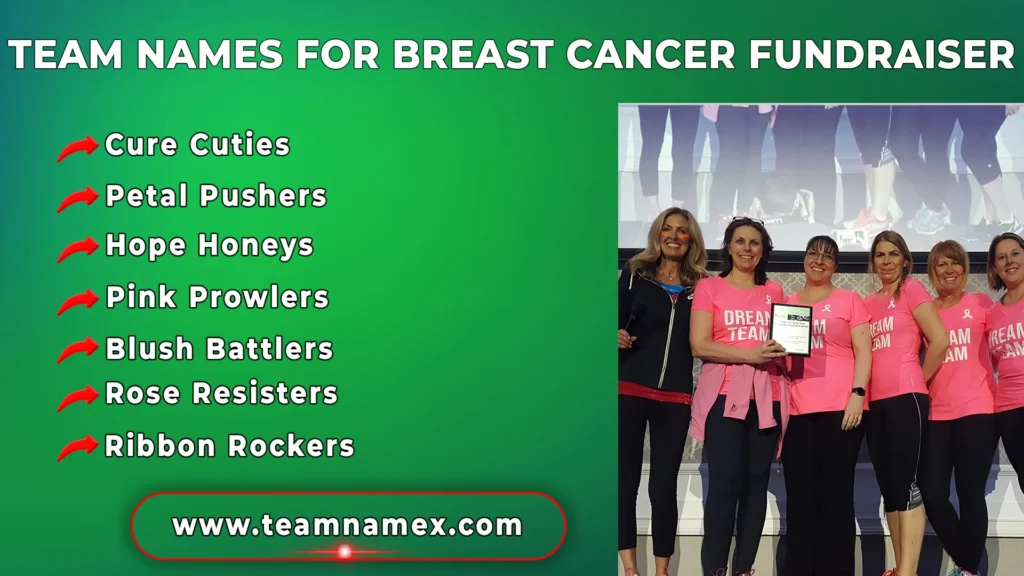 Team Names for Breast Cancer Fundraiser