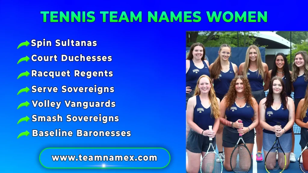 Tennis Team Names Women