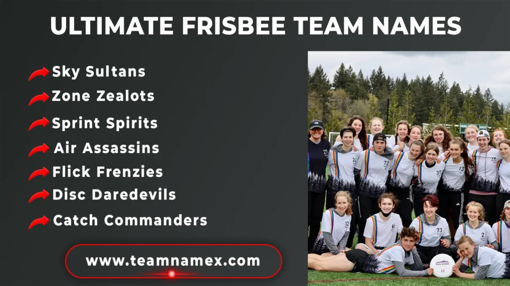 Ultimate Frisbee Team Names