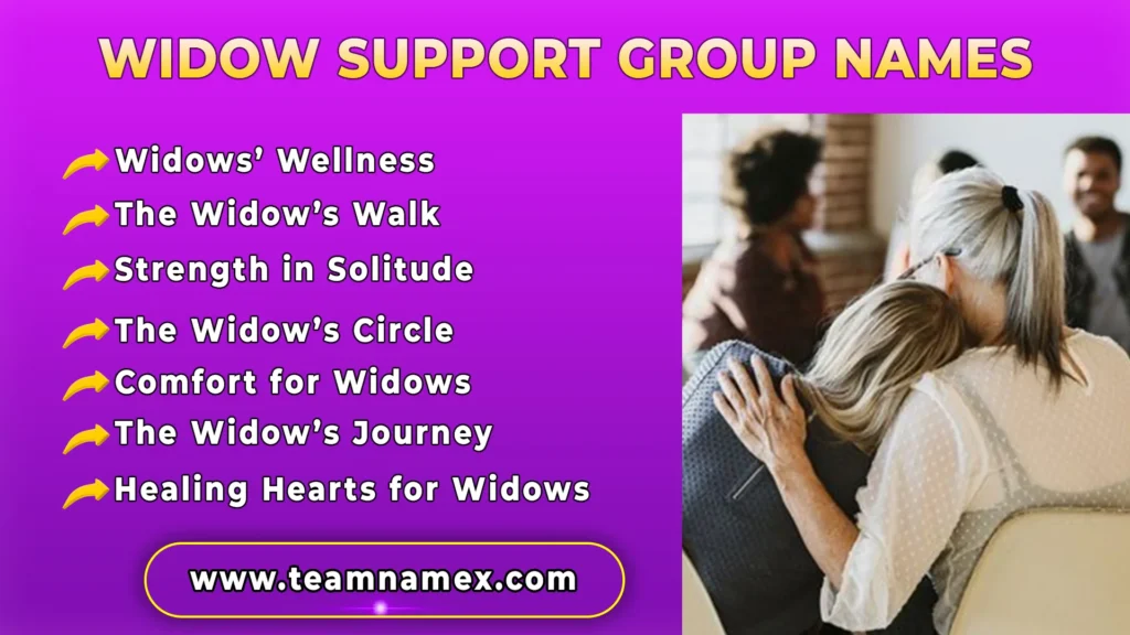 Widow Support Group Names
