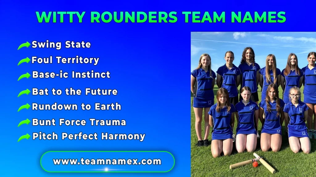 Witty Rounders Team Names