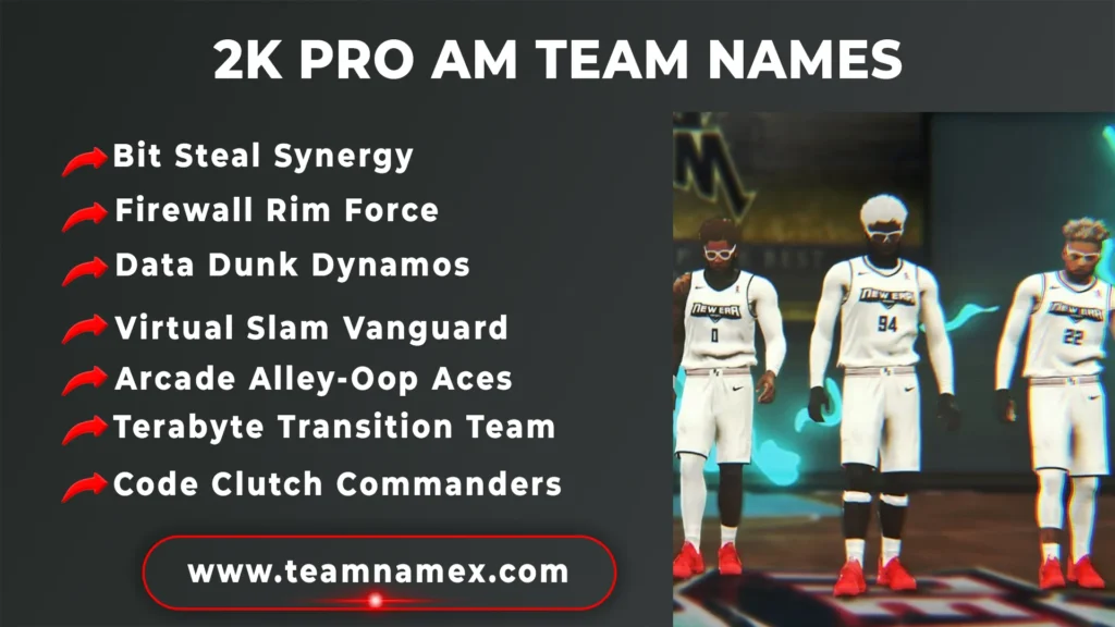 2K Pro Am Team Names