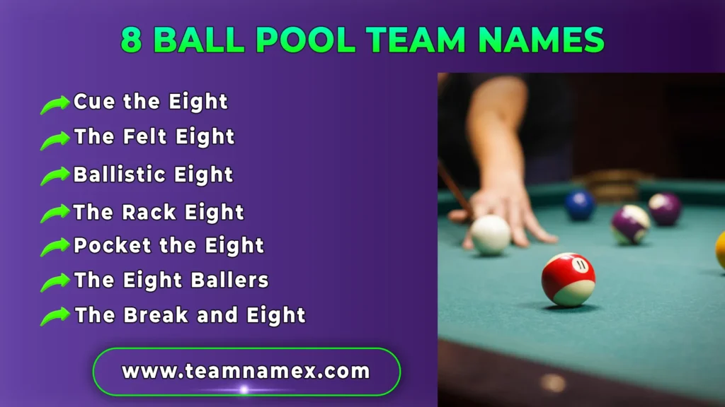 8 Ball Pool Team Names