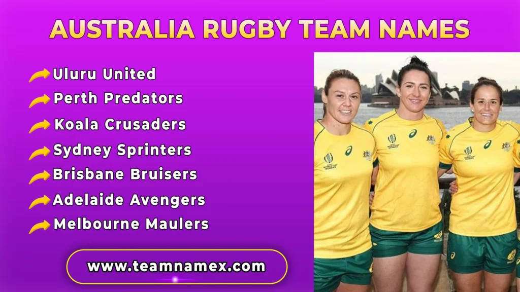 Australia Rugby Team Names