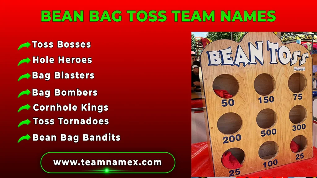 Bean Bag Toss Team Names