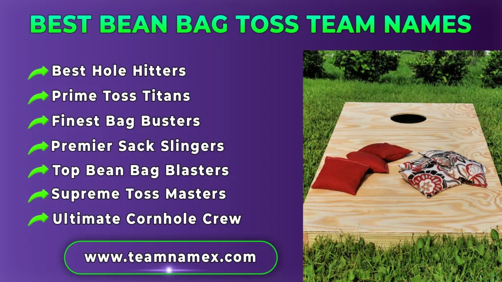 Best Bean Bag Toss Team Names