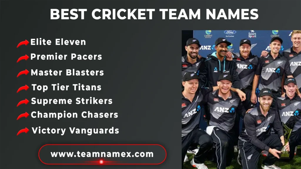 Best Cricket Team Names