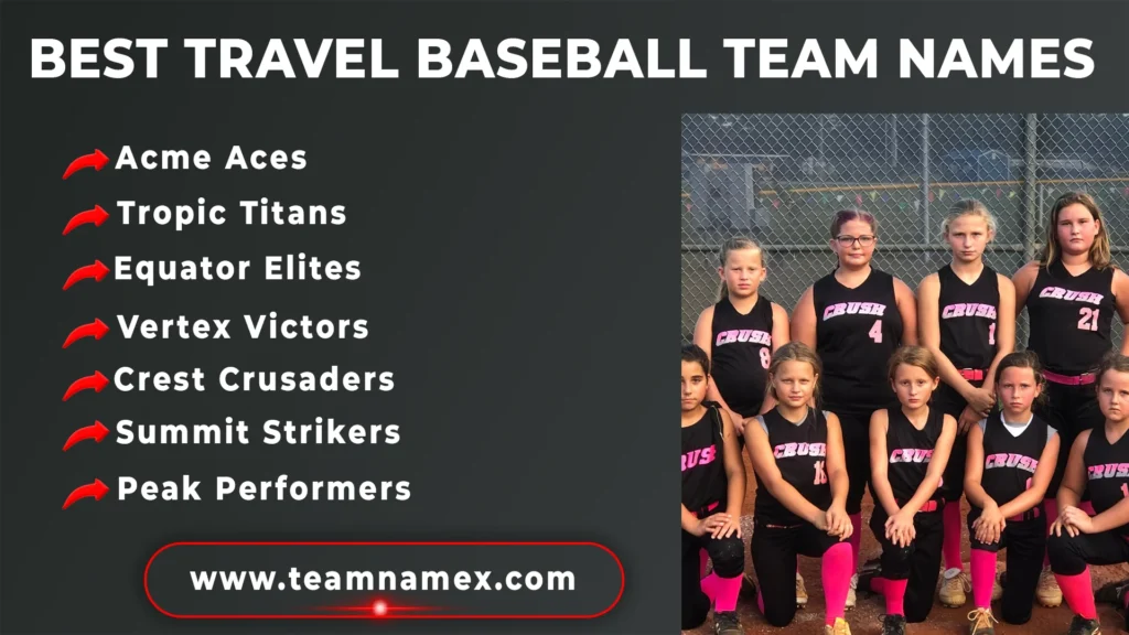 Best Travel Baseball Team Names