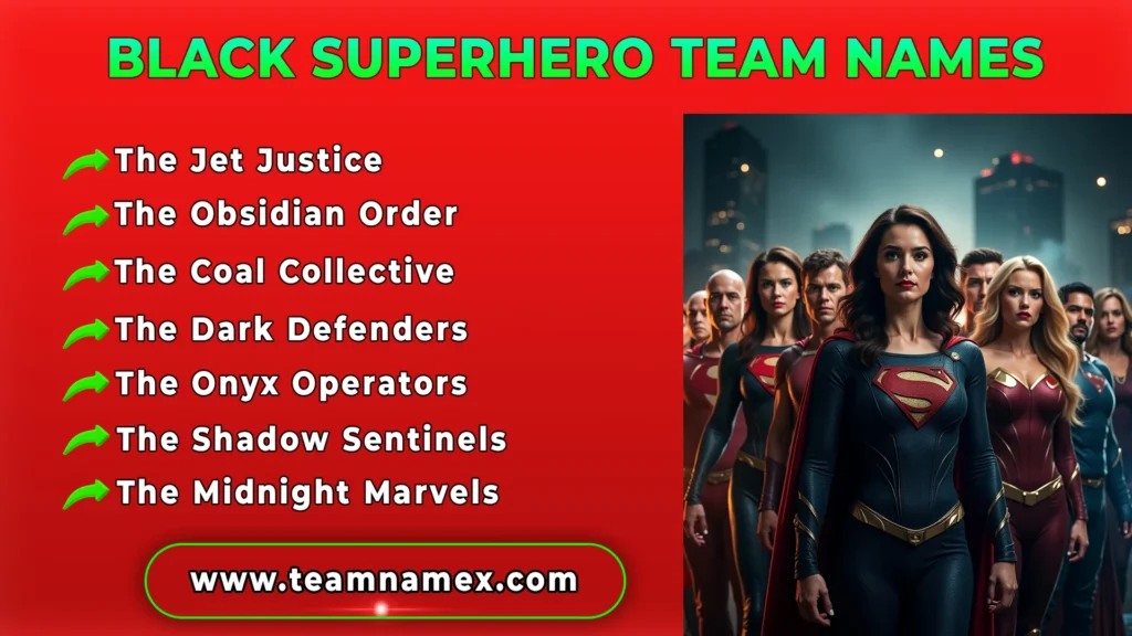 Black Superhero Team Names