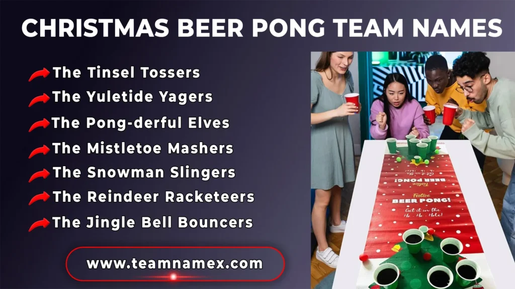 Christmas Beer Pong Team Names