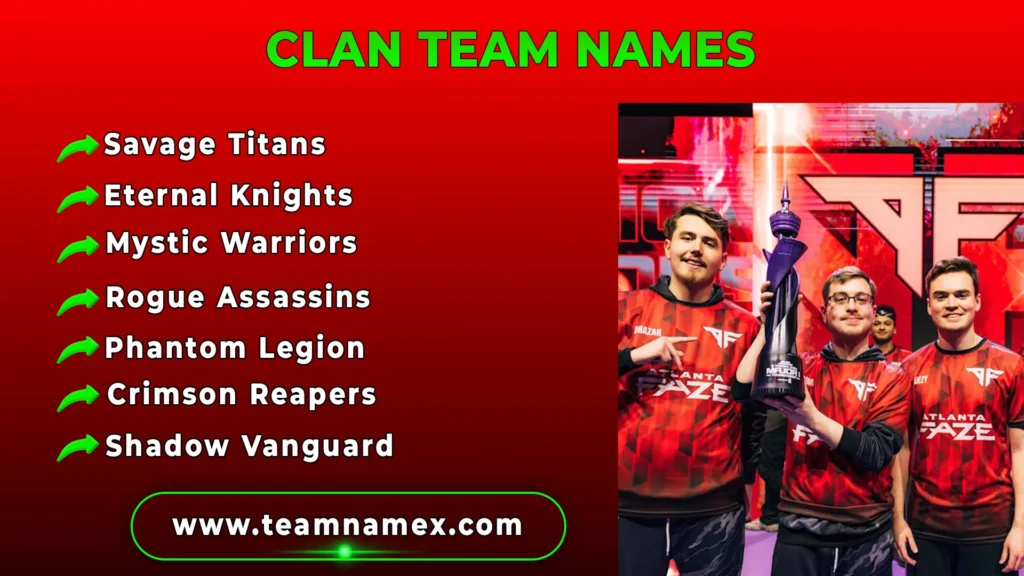 Clan Team Names