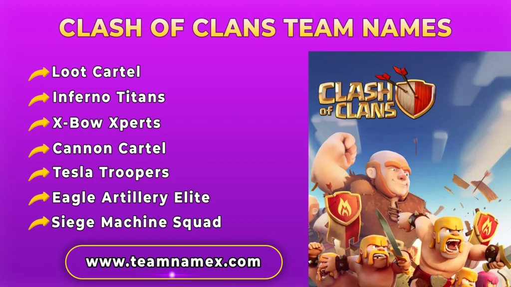 Clash of Clans Team Names