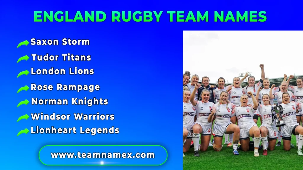 England Rugby Team Names