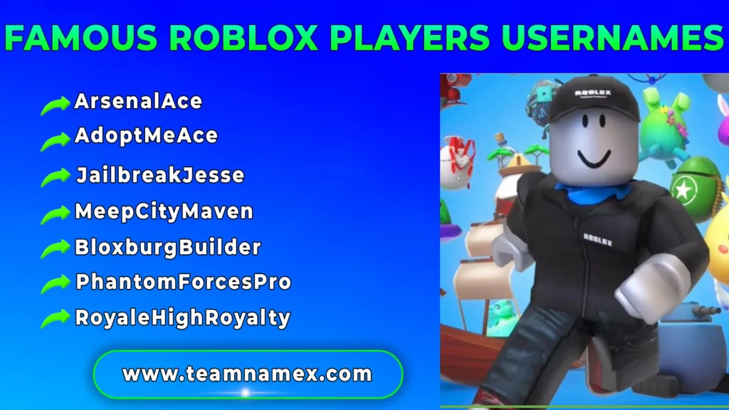 Famous Roblox Players Usernames