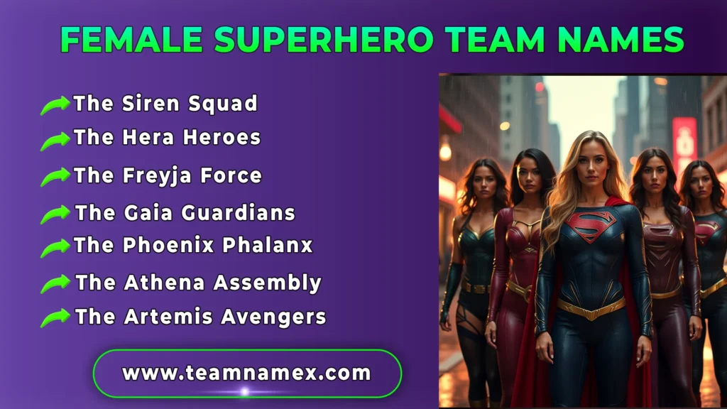 Female Superhero Team Names