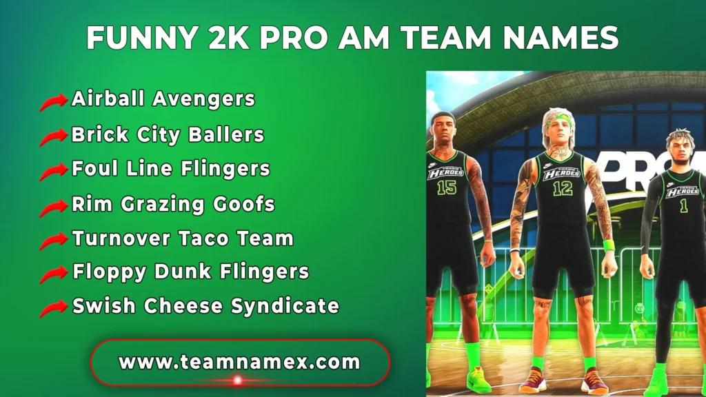 Funny 2K Pro Am Team Names
