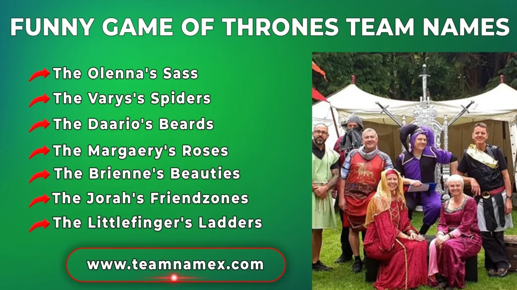 Funny Game of Thrones Team Names