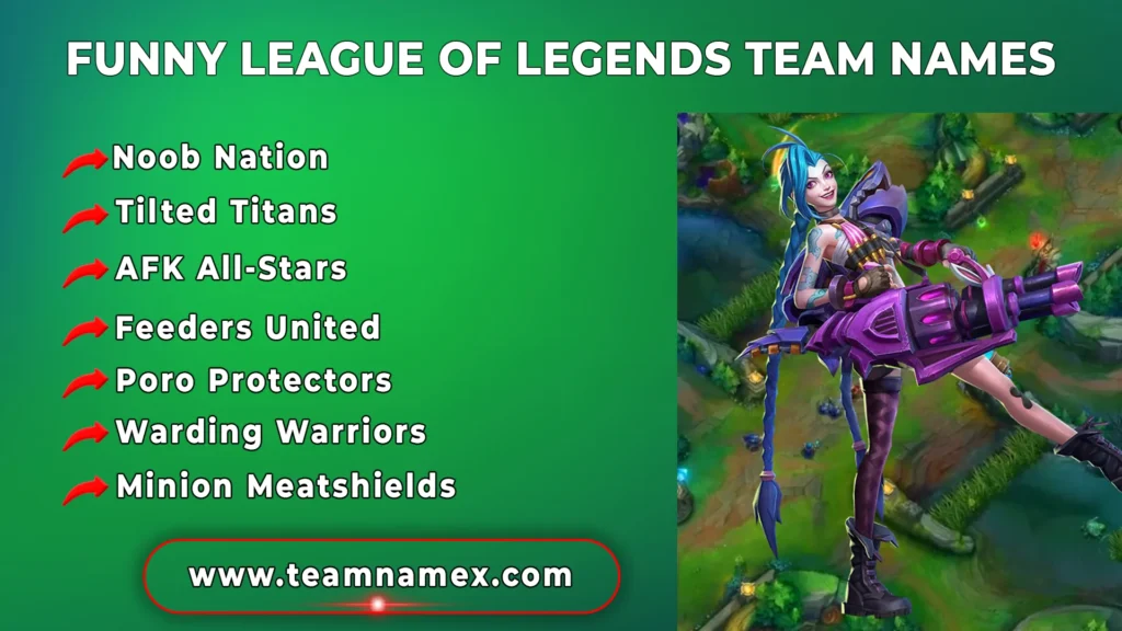 Funny League of Legends Team Names