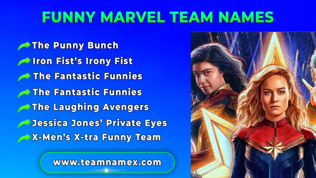 Funny Marvel Team Names