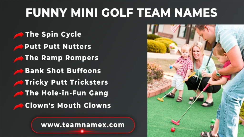 Funny Mini Golf Team Names